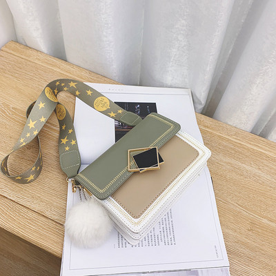 Stílusos női ekobőr táska színes, hosszú füllel