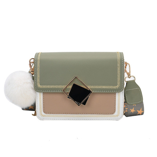 Stílusos női ekobőr táska színes, hosszú füllel