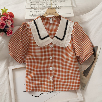 Naiste lühike stiilis nööpidega retrosärk