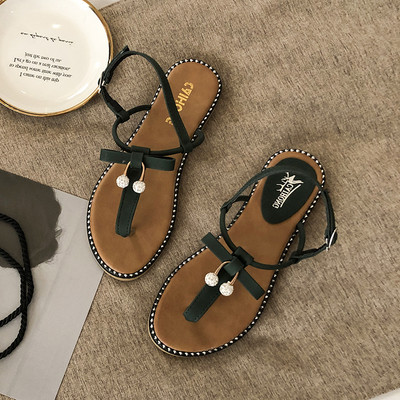 Ikdienas sieviešu sandales virs purngala ar metāla apdari