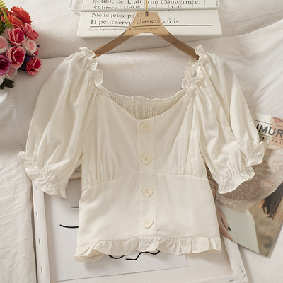 Cămașă de damă cu nasturi și mâneci largi