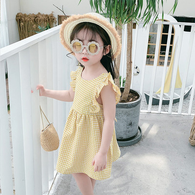 Ruuduline lokkidega lastekleit