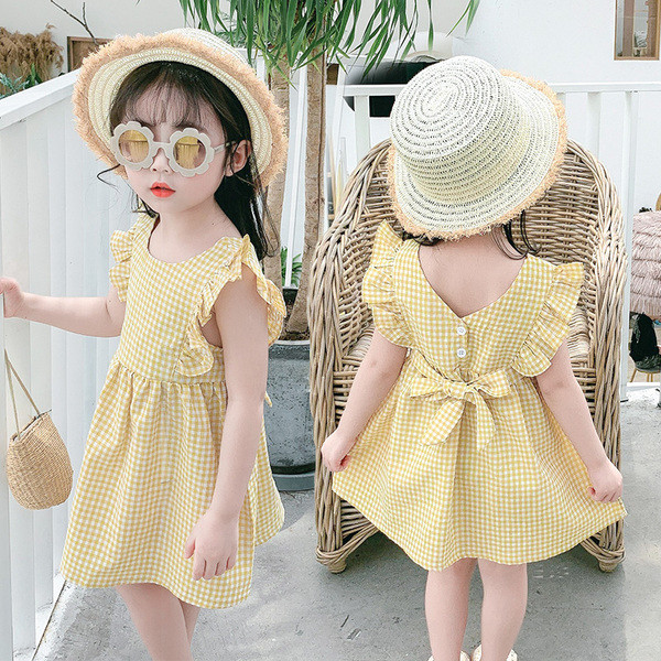 Ruuduline lokkidega lastekleit