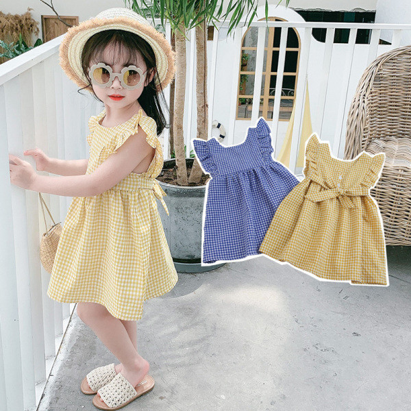 Ruuduline lokkidega lastekleit