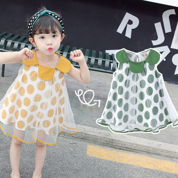 Nyári gyerekruha pöttyös tüllel