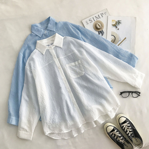 Alkalmi női ing széles modell hosszú ujjal