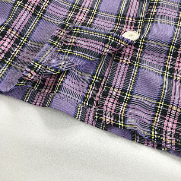 Retro stílusú kockás női ing rövid ujjal