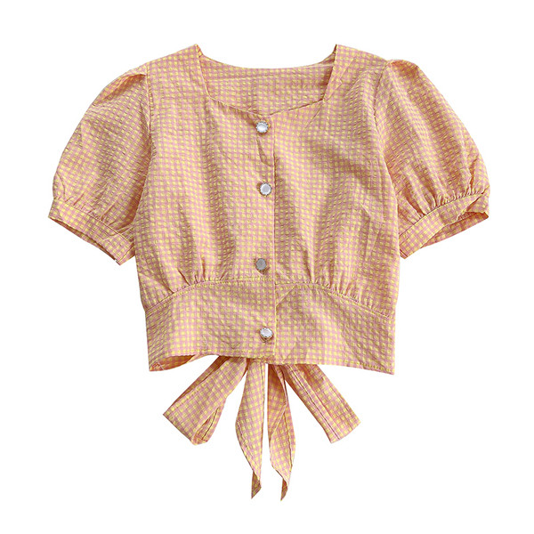 Alkalmi női ing rövid ujjal és nyakkendővel