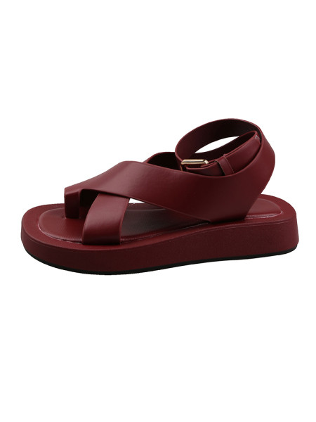 Női alkalmi orrszandál öko bőrből