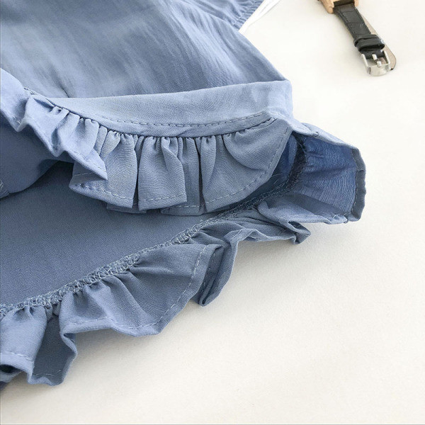 Retro rövid stílusú női ing fürtökkel és rövid ujjúval