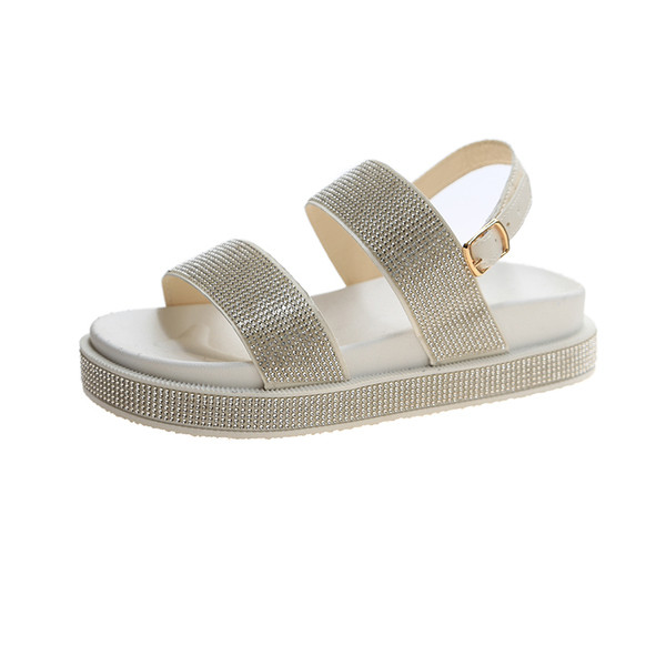 Aktuális női szandál magas talppal és kövekkel