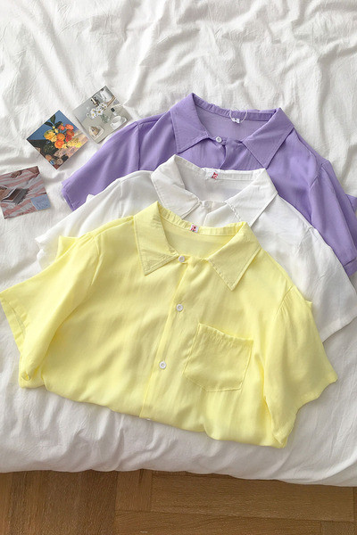 Ikdienas sieviešu krekla plats modelis ar kabatu