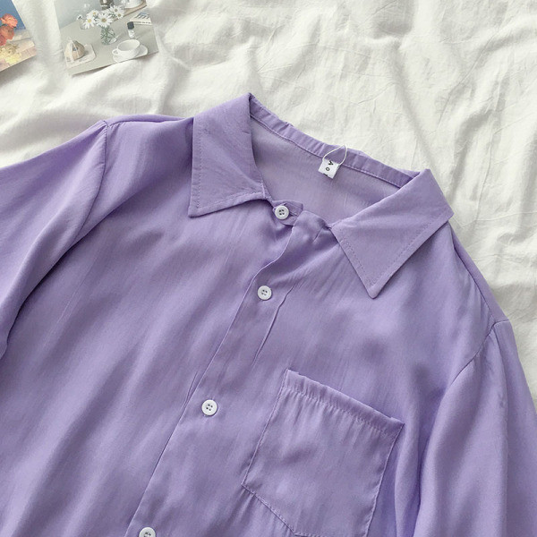 Ikdienas sieviešu krekla plats modelis ar kabatu