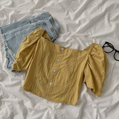 Camasa de dama model nou cu decolteu patrat si nasturi