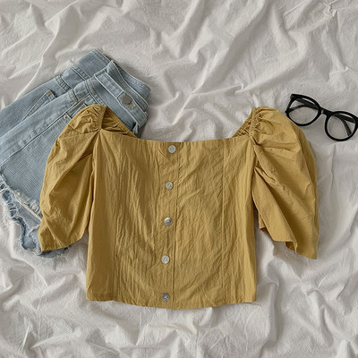 Camasa de dama model nou cu decolteu patrat si nasturi