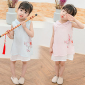 Suvine krae ja trükiga lastekleit