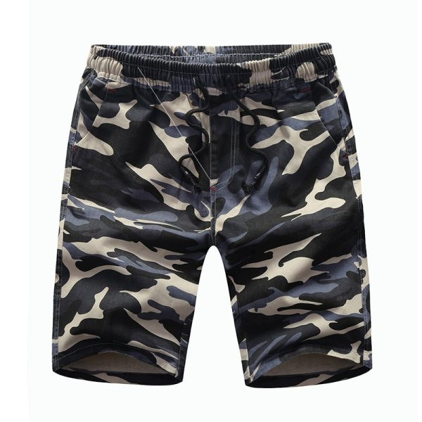Férfi elasztikus terepszínű rövidnadrág