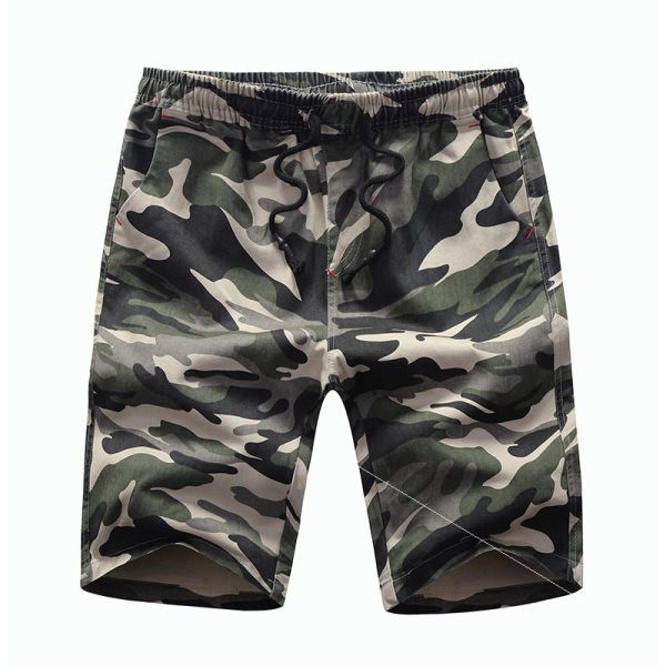 Férfi elasztikus terepszínű rövidnadrág