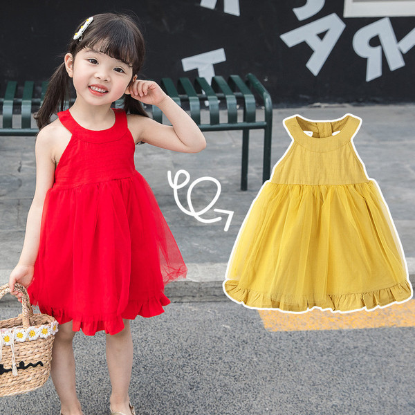 Moderna bērnu kleita ar ovālu kakla izgriezumu