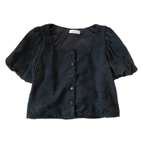 Modern női sifon ing négyzet alakú nyakkivágással