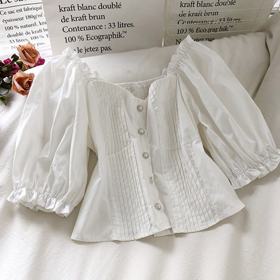 Új modell női ing gombokkal és széles ujjakkal