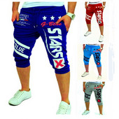 Vīriešu ikdienas bikses 7/8 garums ar uzrakstiem