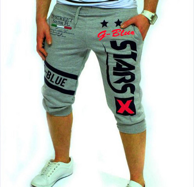 Vīriešu ikdienas bikses 7/8 garums ar uzrakstiem