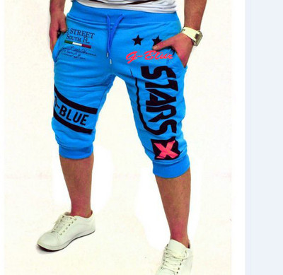 Vīriešu ikdienas bikses 7/8 garums ar uzrakstiem