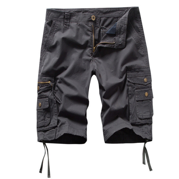 Meeste vabaaja küljetaskute ja lipsudega lühikesed püksid