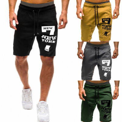 Pantaloni scurți sport casual pentru bărbați cu aplicație