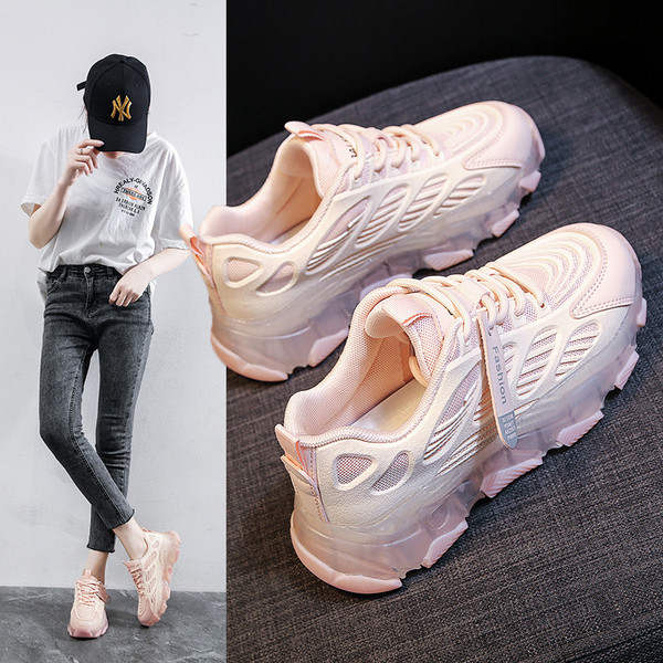 Γυναικεία αθλητικά αθλητικά παπούτσια με τραχιά σόλα