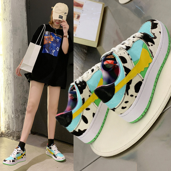 Színes női alkalmi tornacipő lapos talppal