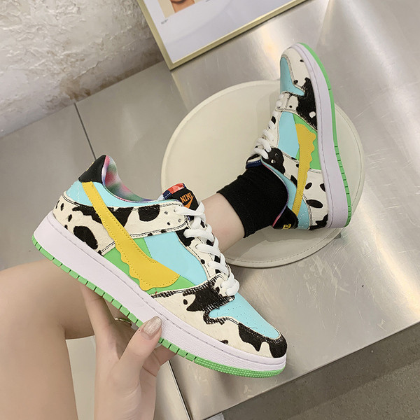 Színes női alkalmi tornacipő lapos talppal