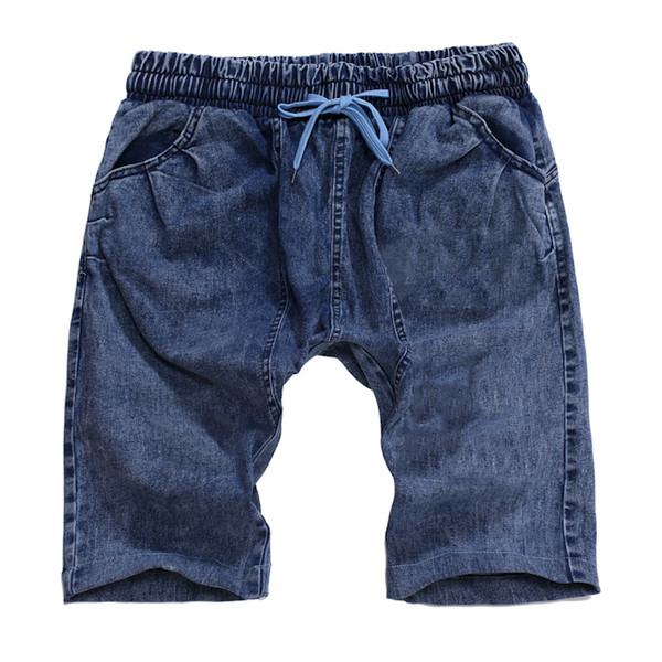 Férfi rövid farmer rövidnadrág sima modell