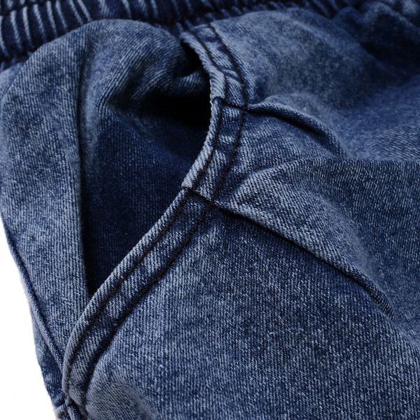 Férfi rövid farmer rövidnadrág sima modell