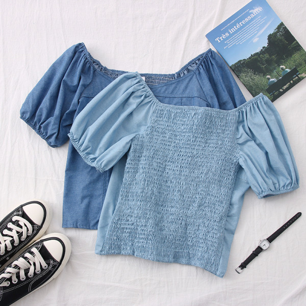 Cămașă de damă în stil retro cu nasturi și mâneci largi