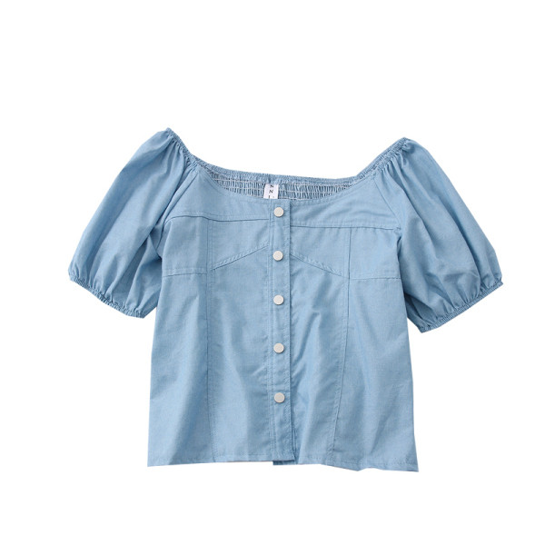 Cămașă de damă în stil retro cu nasturi și mâneci largi