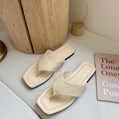 Eko bőrből készült sima modell női papucs