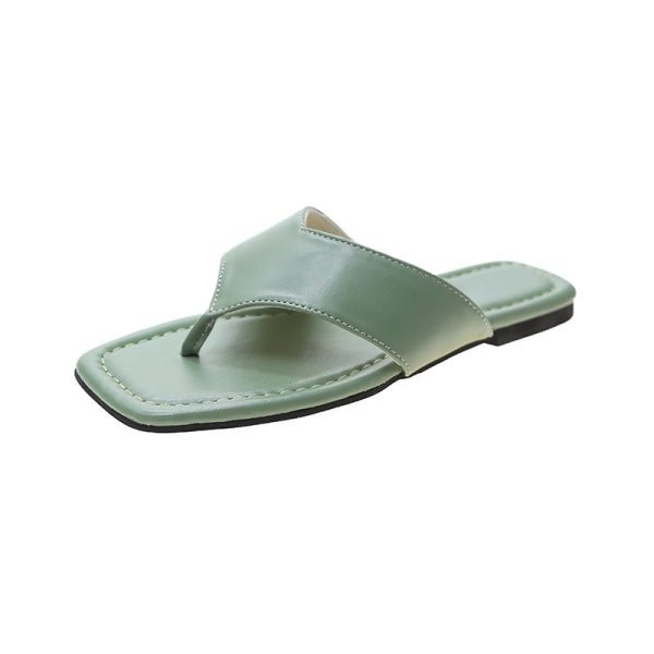 Eko bőrből készült sima modell női papucs