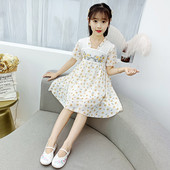 Nyári gyerekruha rövid ujjal és hímzéssel