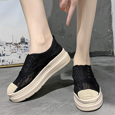 Naiste vabaaja lameda tallaga pitsist kingad