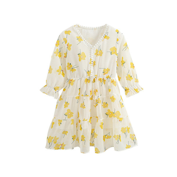 Modern, nyomott nyári gyerekruha