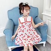 Moderna bērnu kleita ar sirsniņu apdruku