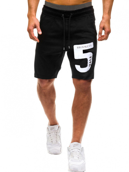 Pantaloni scurți sport casual pentru bărbați cu aplicație