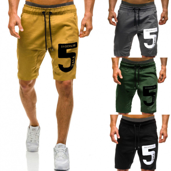 Pantaloni scurți sport casual pentru bărbați cu aplicație