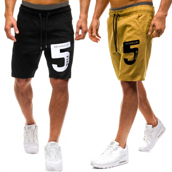 Pantaloni scurți sport casual pentru bărbați cu aplicație
