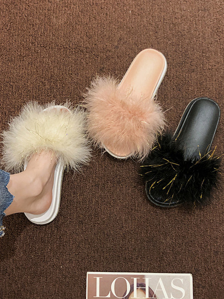 Aktuális női papucs lapos talppal és pehellyel