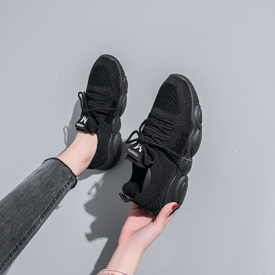 Дамски спортно-ежедневни маратонки с гумена подметка