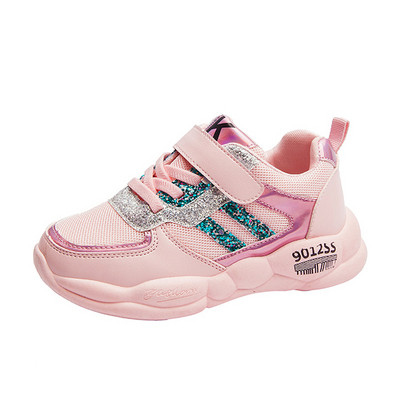 Sportiniai ir kasdieniai vaikiški sportbačiai su lipdukais mergaitėms