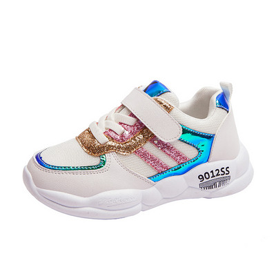 Sportiniai ir kasdieniai vaikiški sportbačiai su lipdukais mergaitėms